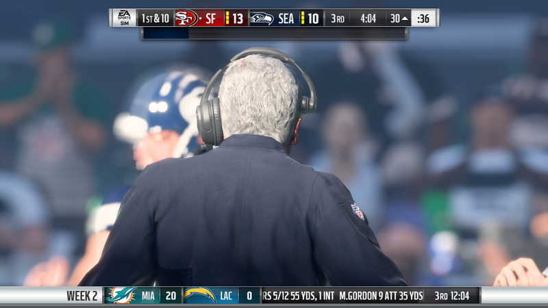 Trust me: Nobody in your life hates you as much as Virtual Pete Carroll wound up hating me. Screenshot: Madden NFL 18